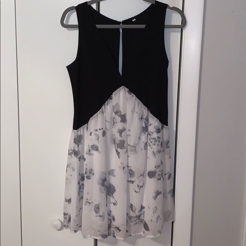 Lulu’s White and Black Dress